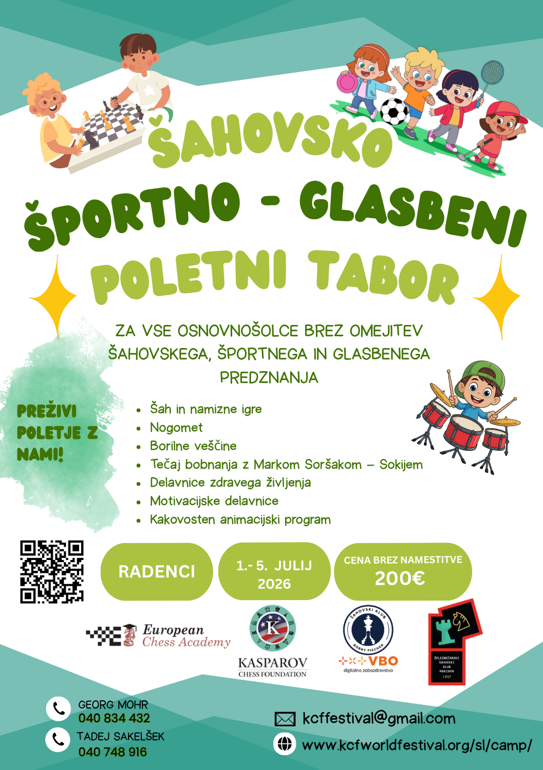 šahovsko - športno - glasbeni TABOR qr