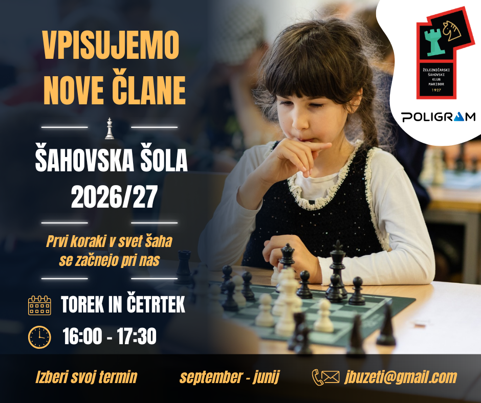 Šahovska šola 2026/27
